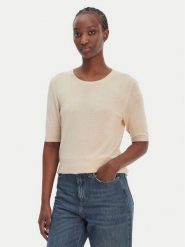 BOSS Sweter C_Fiaffu 50557077 Beżowy Regular Fit. Brązowe swetry damskie Boss, m, bez wzorów, z wiskozy, bez kołnierzyka, bez ramiączek, bez kaptura. Za 429.99 zł.