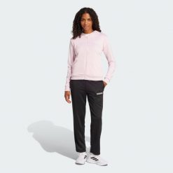 Dres Essentials Linear. Czerwone obuwie sportowe damskie Adidas, bez wzorów, z dresówki, na fitness i siłownię. W wyprzedaży za 213.85 zł.