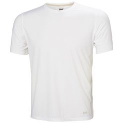 Koszulka Helly Hansen Shine Solen. Białe koszulki sportowe męskie Helly Hansen, bez wzorów, bez kołnierzyka, bez ramiączek, outdoorowe. Za 230.50 zł.