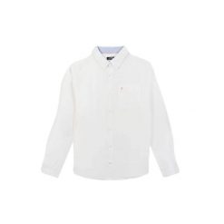 Koszula z długim rękawem TBS Lyner. Białe koszule męskie TBS, s, bez wzorów, ze lnu, eleganckie, bez kołnierzyka, bez ramiączek. Za 295.00 zł.