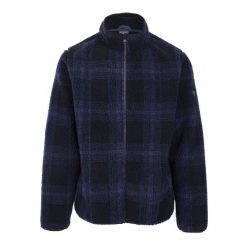 Męski Polar W Kratę Epperstone AT400. Niebieskie bluzy męskie Trespass, na zimę, m, bez wzorów, z polaru, bez kaptura. Za 201.99 zł.