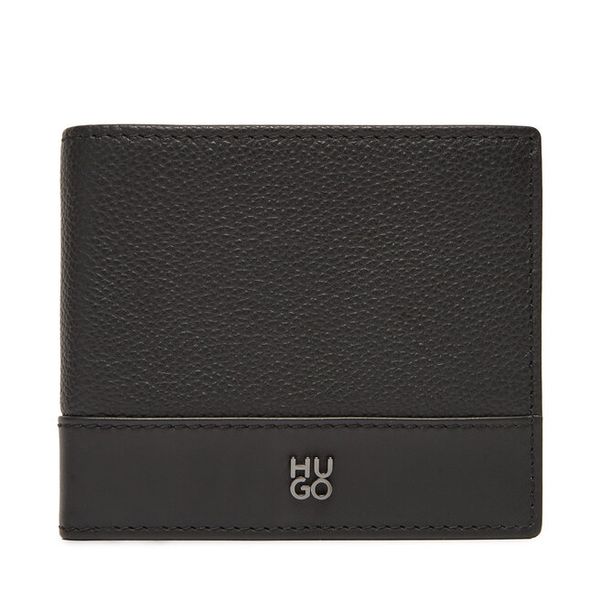 Portfel HUGO. Czarne portfele męskie Hugo, bez wzorów. Za 270.99 zł.