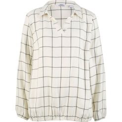 Luźniejsza bluzka w kratę bonprix biało-czarny w kratę. Bluzki damskie bonprix. Za 49.99 zł.