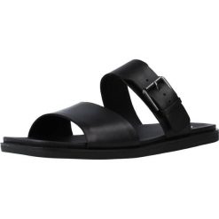 Sandały CLARKS 26158693 Czarny. Czarne sandały damskie Clarks, bez wzorów, ze skóry, bez obcasa, bez zapięcia. Za 258.99 zł.