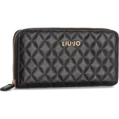 Duży Portfel Damski LIU JO - Zip Around New Anna N67044 E0449 Nero 22222. Czarne portfele damskie Liu Jo, ze skóry ekologicznej. W wyprzedaży za 239.00 zł.