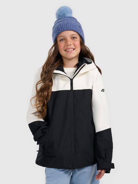 4F Kurtka przejściowa 3w1 membrana 5000 dziewczęca - czarna 152 (11-12 lat). Czarne kurtki i płaszcze dla dziewczynek 4f, bez wzorów, z materiału, bez kaptura. Za 349.99 zł.