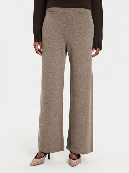 Weekend Max Mara Spodnie materiałowe Tennis 2425336012 Beżowy Regular Fit. Brązowe spodnie materiałowe damskie Weekend Max Mara, xs, bez wzorów, z materiału. Za 509.99 zł.