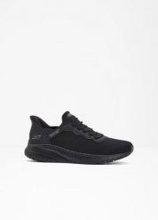 Wsuwane seakersy marki Skechers z pianką memory. Czarne buty sportowe męskie bonprix, bez zapięcia. Za 329.99 zł.