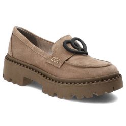 Brązowe Półbuty Armodo Eleganckie Buty Damskie. Brązowe półbuty damskie Armodo, na wiosnę, bez wzorów, ze skóry, biznesowe, bez obcasa, na obcasie, bez zapięcia. Za 389.00 zł.