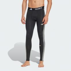 Legginsy TECHFIT Compression Training 3-Stripes Long. Czarne legginsy sportowe męskie Adidas, m, bez wzorów, z materiału, techfit (adidas). Za 219.00 zł.