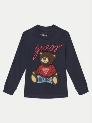 Guess Bluzka L5RI32 K8HM4 Granatowy Regular Fit. Niebieskie koszule dla chłopców Guess, z aplikacjami, z bawełny, bez ramiączek. Za 159.99 zł.