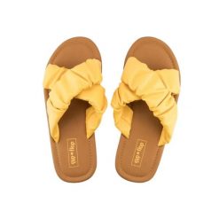 Klapki plażowe damskie Flip Flop Fauna Cross. Żółte klapki damskie Flip Flop, bez wzorów, sportowe, bez obcasa. Za 112.00 zł.