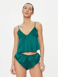 Bluebella Piżama Faye 42099 Zielony Regular Fit. Zielone piżamy damskie Bluebella, bez wzorów, z syntetyku, bez ramiączek. Za 139.99 zł.