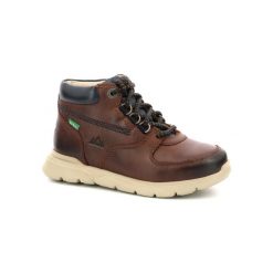 Buty miejskie chłopięce KICKERS KICKADVENTUR. Brązowe buty sportowe chłopięce Kickers, bez wzorów, bez zapięcia, trekkingowe. Za 149.99 zł.