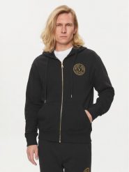 Versace Jeans Couture Bluza 76GAIT02 Czarny Regular Fit. Czarne bluzy męskie Versace Jeans Couture, l, bez wzorów, z bawełny, bez kaptura. Za 2,239.00 zł.