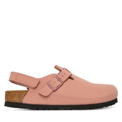 Sandały Birkenstock. Czerwone sandały dziewczęce Birkenstock, bez zapięcia. Za 369.99 zł.