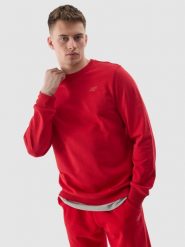 4F Bluza dresowa nierozpinana bez kaptura męska - czerwona L. Czerwone bluzy sportowe męskie 4f, l, bez wzorów, z bawełny, bez kaptura. W wyprzedaży za 79.99 zł.