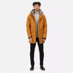 Męska Kurtka Parka Ocieplana Przeciwdeszczowa Tavaris. Żółte parki męskie Regatta, na zimę, m, bez wzorów, z materiału, biznesowe, z kapturem. Za 136.99 zł.