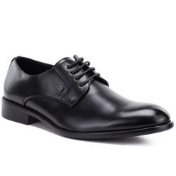 Półbuty męskie wizytowe czarne Unisoft 6795. Czarne eleganckie półbuty Unisoft, ze skóry ekologicznej, klasyczne, bez zapięcia. Za 189.99 zł.
