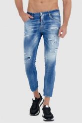 DSQUARED2 Niebieskie jeansy męskie skater jeans, Rozmiar 52. Niebieskie jeansy męskie Dsquared2. W wyprzedaży za 1,699.99 zł.