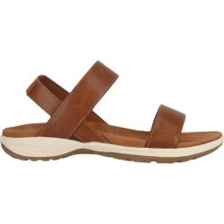 Sandały damskie Whistler Zenaida. Brązowe sandały damskie Whistler, bez wzorów, z materiału, bez obcasa, bez zapięcia. Za 221.50 zł.