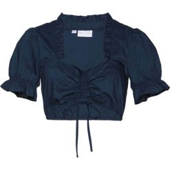 Krótka bluzka do sukienki ludowej bonprix ciemnoniebieski. Niebieskie bluzki damskie bonprix, bez wzorów, bez kołnierzyka. Za 79.99 zł.