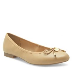 Baleriny Jenny Fairy. Brązowe baleriny damskie Jenny Fairy, bez wzorów, bez obcasa. Za 53.99 zł.