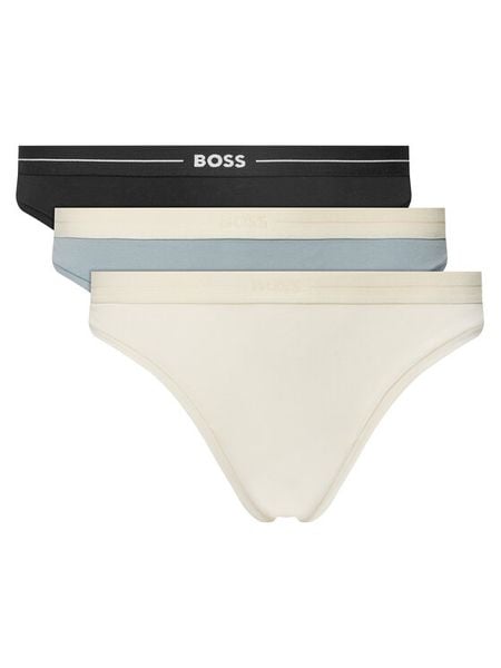 BOSS Komplet stringów 50510030 Kolorowy. Stringi damskie Boss, m, bez wzorów, z bawełny. Za 129.99 zł.