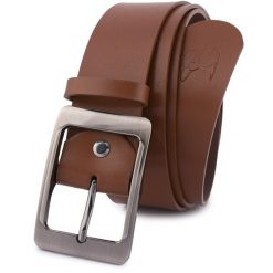 Pasek skórzany BELTIMORE r.100-115 cm D81 brązowy. Brązowe paski damskie bez wzorów. Za 49.90 zł.