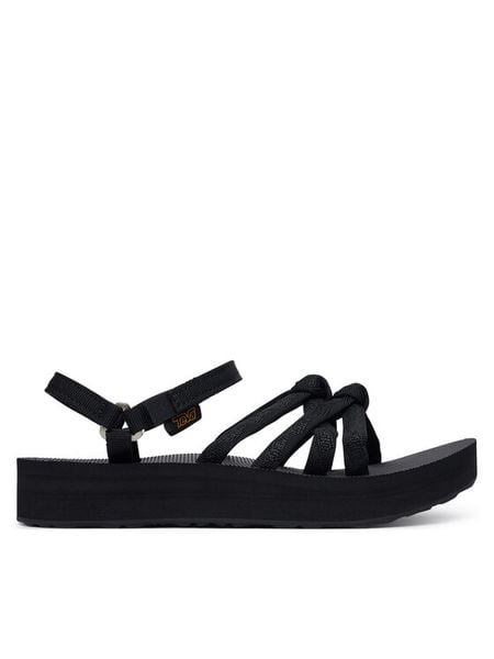Teva Sandały Midform Kena Slim 1173494 Czarny. Czarne sandały damskie Teva, bez wzorów, bez obcasa, na płaskiej podeszwie, bez zapięcia. Za 319.99 zł.