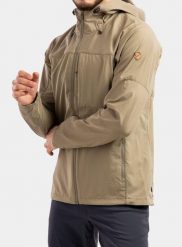 Kurtka przeciwwiatrowa męska Fjallraven Abisko Midsummer Jacket. Brązowe kurtki męskie Fjällräven, na lato, m, bez wzorów, z bawełny, klasyczne, bez kaptura. Za 791.99 zł.
