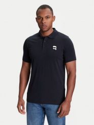 KARL LAGERFELD Polo 745710 553224 Granatowy Regular Fit. Niebieskie koszulki polo męskie KARL LAGERFELD, l, bez wzorów, z bawełny, bez ramiączek. Za 349.99 zł.