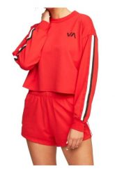 Bluza sportowa damska RVCA Ringside. Czerwone bluzy sportowe damskie RVCA, l, bez wzorów, z materiału, bez kaptura. Za 138.49 zł.