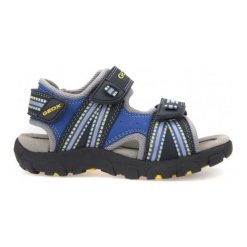 Geox Sandały Chłopięce Strada 32 Niebieski. Niebieskie sandały chłopięce Geox, z materiału. W wyprzedaży za 149.00 zł.