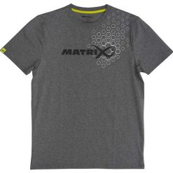 Koszulka Wędkarska Z Nadrukiem Logo Matrix Hex Print T-Shirt. Szare koszulki sportowe męskie MATRIX, m, bez wzorów, sportowe, bez kołnierzyka. Za 99.99 zł.