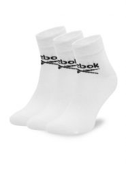 Reebok Skarpety długie R0429-SS24 (3-pack) Biały. Białe skarpety damskie Reebok, bez wzorów, z materiału. Za 44.99 zł.