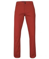 Męskie Spodnie Bawełniane, Chinosy, Zwężane, Ceglaste. Czerwone eleganckie spodnie męskie Rigon, m, bez wzorów, z bawełny. Za 149.00 zł.