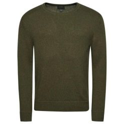 Sweter z okrągłym dekoltem Superdry Essential. Zielone swetry przez głowę męskie Superdry., na zimę, m, bez wzorów, bez kołnierzyka. Za 284.00 zł.