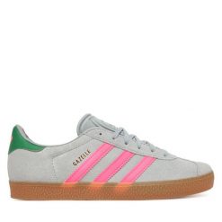 Sneakersy adidas. Szare trampki i tenisówki chłopięce Adidas, bez wzorów, bez zapięcia. Za 227.99 zł.