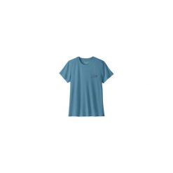 Koszulka turystyczna damska Capilene Cool Trail Shirt Stratapeaks Women. Niebieskie koszulki sportowe damskie Patagonia, bez wzorów, z dzianiny, bez kołnierzyka, bez ramiączek, trekkingowe. Za 239.99 zł.