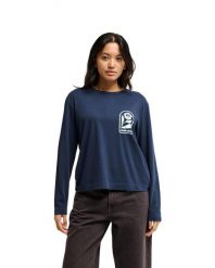 Koszulka dla Kobiety STANDARD Niebieski. Niebieskie t-shirty damskie Quiksilver, l, bez wzorów, z bawełny, klasyczne, bez kołnierzyka. Za 149.99 zł.