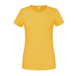 Koszulka Damska Iconic 190. Brązowe koszulki sportowe damskie Fruit of the Loom, l, bez wzorów, bez kołnierzyka, bez ramiączek, trekkingowe. Za 37.99 zł.