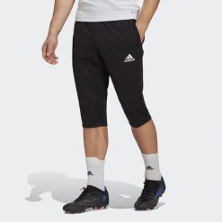 Entrada 22 3/4 Pants. Czarne spodnie sportowe męskie Adidas, xl, bez wzorów, z materiału, do piłki nożnej. Za 82.00 zł.