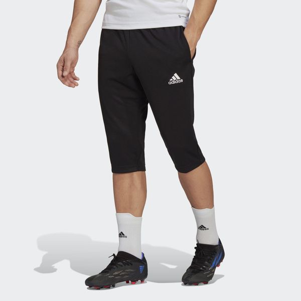 Entrada 22 3/4 Pants. Czarne spodnie sportowe męskie Adidas, m, bez wzorów, z materiału, do piłki nożnej. Za 69.30 zł.