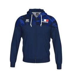 Sweter Tempo France 2025/26. Niebieskie swetry przez głowę męskie ERREA, l, bez wzorów, z materiału, bez kołnierzyka. Za 383.00 zł.