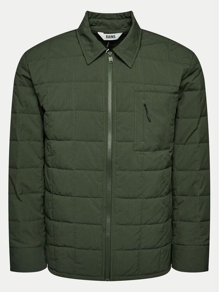 Rains Koszula Giron Liner Overshirt T1 19420 Zielony Regular Fit. Zielone koszule męskie Rains, m, bez wzorów, z syntetyku, bez kołnierzyka, bez ramiączek. Za 579.99 zł.