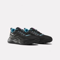 Buty sportowe męskie Reebok NFX Trainer przewiewne czarne (100202116). Czarne trekkingi męskie Reebok, na fitness i siłownię. Za 209.00 zł.