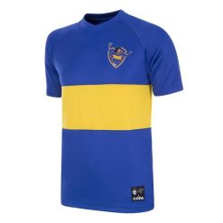 Maradona x COPA Camisola de Futebol Retro Boca 1981 - 82. Niebieskie koszulki sportowe męskie COPA FOOTBALL, bez wzorów, bez kołnierzyka, bez ramiączek, do piłki nożnej. Za 340.84 zł.