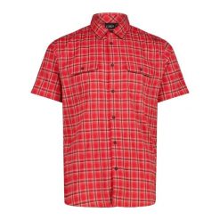 Koszula CMP Stretch. Czerwone koszule męskie CMP, xl, bez wzorów, ze skóry, eleganckie, bez kołnierzyka, bez ramiączek. Za 226.50 zł.