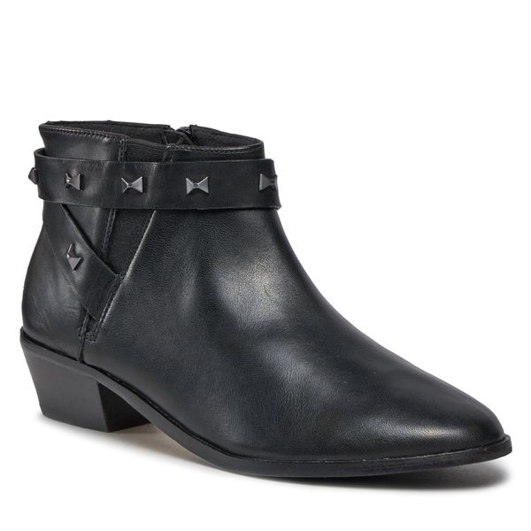 Botki Ted Baker. Czarne botki damskie Ted Baker, bez obcasa, na słupku, bez zapięcia. Za 499.99 zł.
